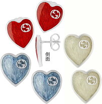 楽天市場】gucci ピアス インターロッキングg ハート シルバーの通販