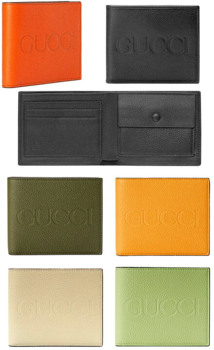 楽天市場】GUCCI グッチ メンズ小銭入れ付き2つ折財布エンボスオーバー 