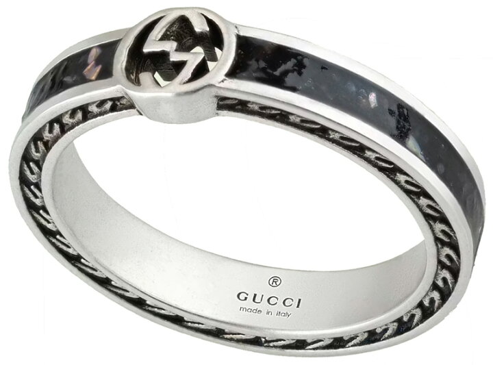 楽天市場】GUCCI グッチ スリムリングインターロッキングGロゴリング  