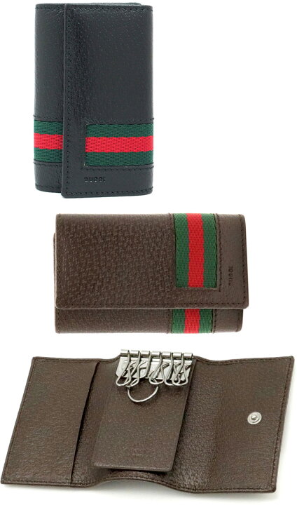 楽天市場】GUCCI グッチ6連キーケース ワイドウェブラインエンボスロゴ 