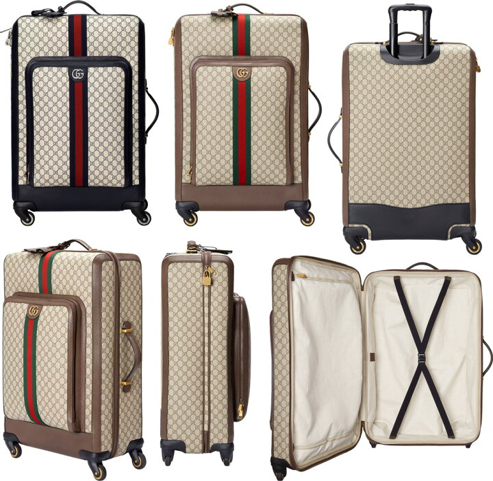 楽天市場】GUCCI グッチ 旅行用鞄ダブルGロゴ キャスター付きキャリー  