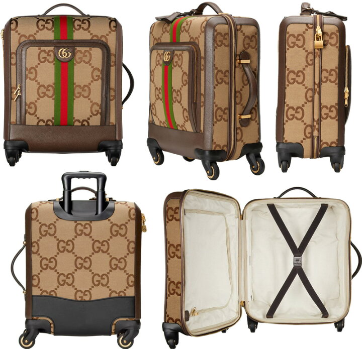 楽天市場】GUCCI グッチ 旅行用鞄4輪ホイールスーツケース ゴールド 