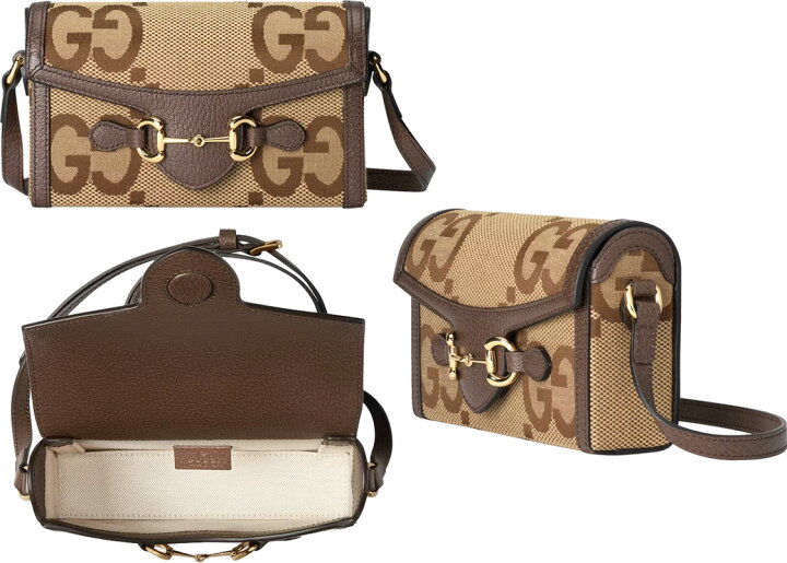 楽天市場】GUCCI グッチショルダーバッグベージュ×ダークブラウン ミニ  