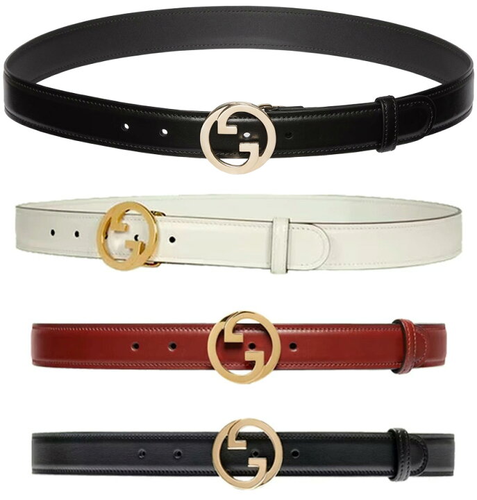 楽天市場】GUCCI グッチ レザーベルトダブルGバックルプレートレッド  