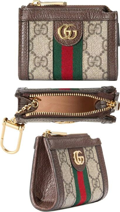 楽天市場】GUCCI グッチキーチェーン ック付きファスナーコインケース 