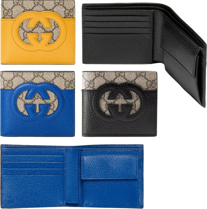 楽天市場】GUCCI グッチ 小銭入れ付き二つ折り財布カットアウト  