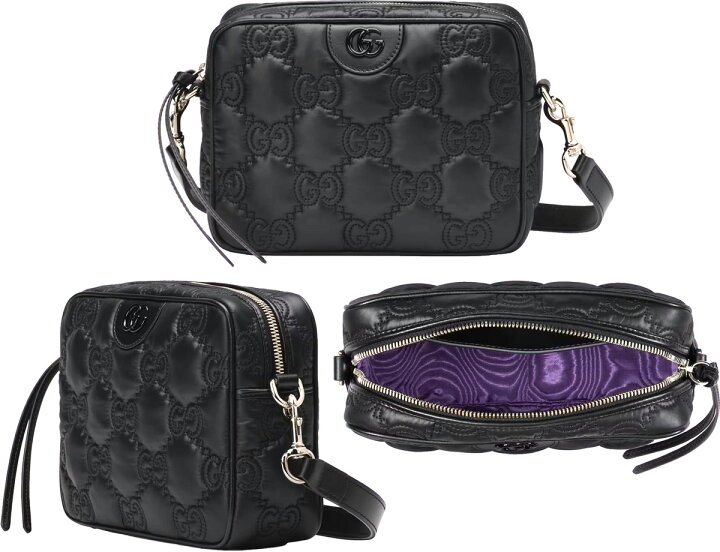 楽天市場】GUCCI グッチ ショルダーバッグブラックGGロゴ GGマトラッセ  
