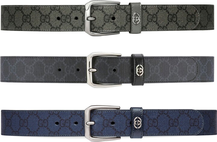 楽天市場】GUCCI グッチ メンズレザーベルトシルバーインター  