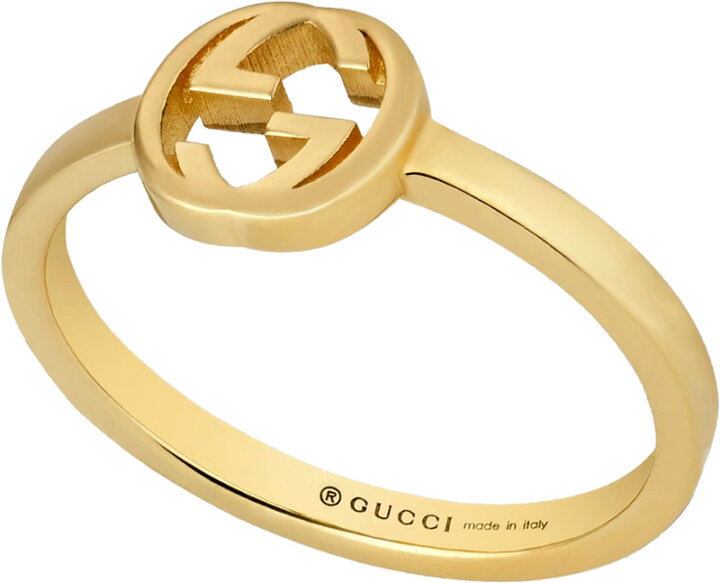 楽天市場】GUCCI グッチ レディース指輪 18Kイエローゴールドインター 