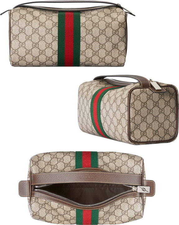 楽天市場】GUCCIグッチ ハンドル付き化粧ポーチ小物入れ コスメポーチ  