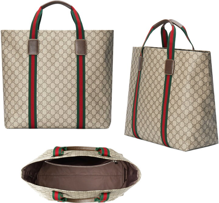 楽天市場】GUCCI グッチ メンズ レディースWEBハンドルトートバッグGG 