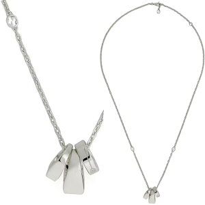 GUCCI グッチ メンズ レディースダイアゴナル インターロッキングG ネックレススリーピースチャーム エングレービングロゴ スターリングシルバー3連リング 指輪チャームトップDIAGONAL INTERLOCKI