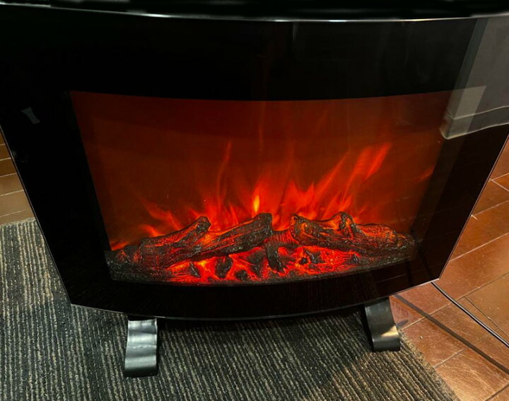 楽天市場】見ているだけで暖かい暖房器具 電気ストーブ暖炉型電気温風 