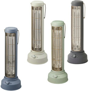 ノスタルジックデザインカーボンファンヒーター10秒で暖かくなる暖房器具 昔ながらの石油ストーブモチーフタイマー&人感センサー機能付きミントグリーン グレー トーンブルー グレージ