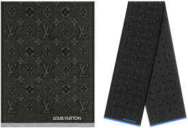 LOUIS VUITTON ルイヴィトンマスキュリンコントラストエッジ メンズウールマフラーシグネチャーロゴ エシャルプマイモノグラムエクリプスジャカード織り出しモノグラムエクリプスパターン ルイビトンカジュアルジャケット＆ビジネス SCARF MUFFLER