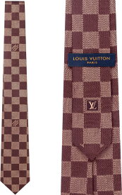 LOUIS VUITTON ルイヴィトン メンズネクタイダミエポップ ベージュ×ブラウンルイビトン コーディネートし易いビジネススタイルに欠かせないアイテム 上質シルク DAMIER POP SUIT NECKTIEカジュアルジャケットやフォーマルスーツに似合う