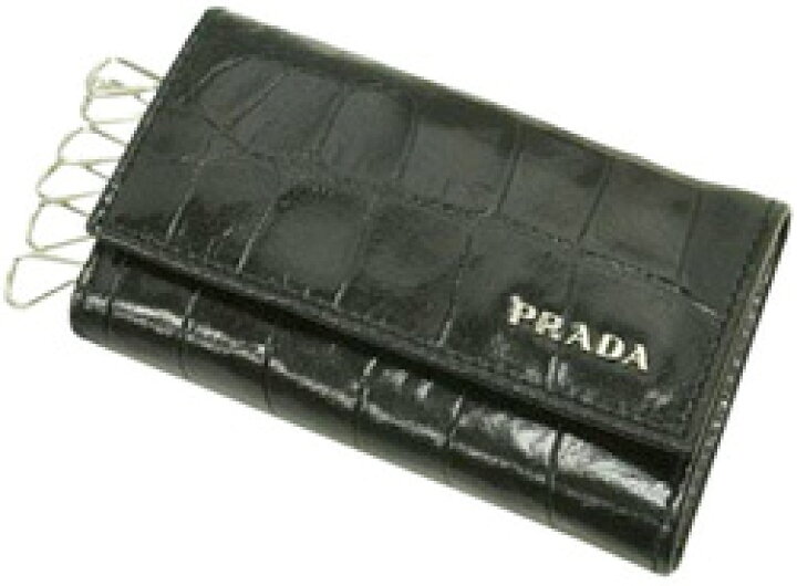 楽天市場】PRADA プラダ 6連キーケースメタルロゴ クロコ型押しメンズ 