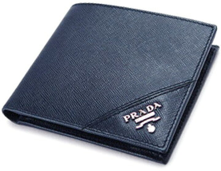 楽天市場 Prada プラダメンズ 小銭入れ付き二つ折り財布saffiano Metalブラック Neroレッド Rubinoエッジキャラクターロゴプレート２つ折り財布 サフィアーノ メタルサイフ さいふ ウォレット パースダークブルー Baltico Kaminorth
