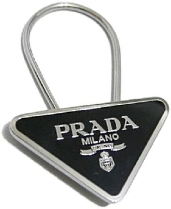 楽天市場】PRADA プラダ 三角ロゴプレートキーリング型押し 