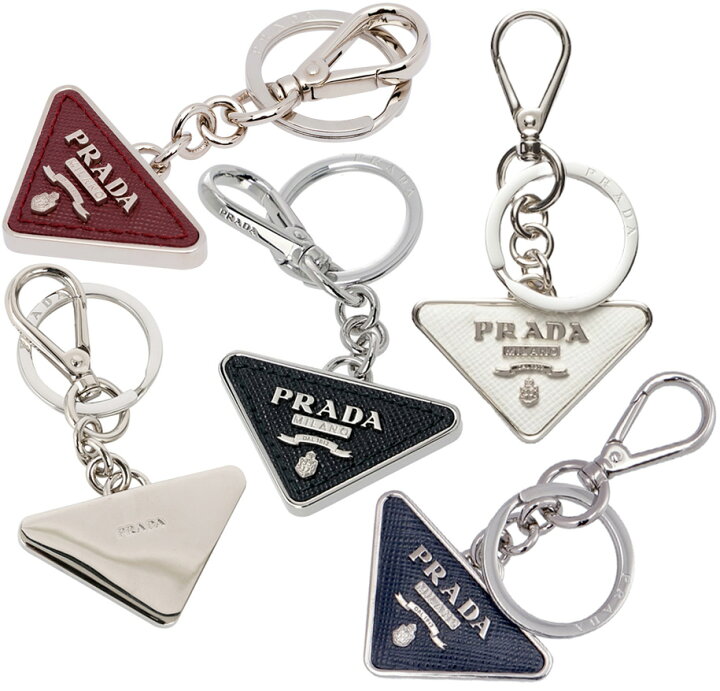 楽天市場】PRADA プラダ メンズ レディース三角ロゴプレートキーリング  