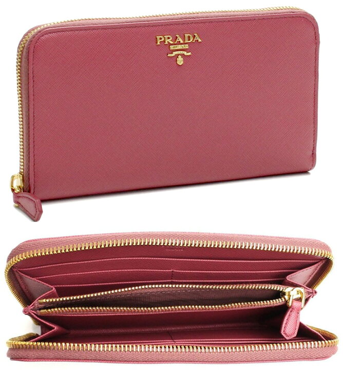 楽天市場】PRADA プラダ 小銭入れ付きラウンドファスナー長財布  