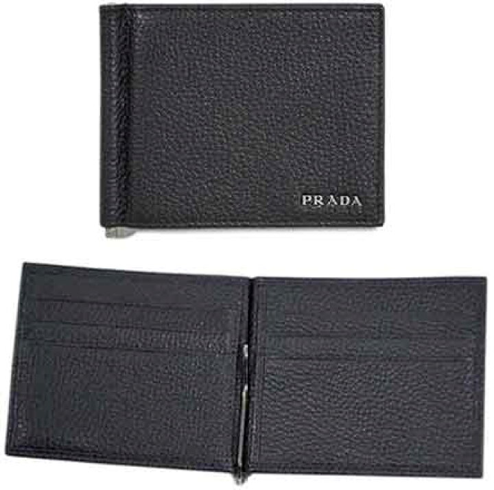 楽天市場】PRADA プラダ メンズマネークリップ二つ折り財布 札入れ  