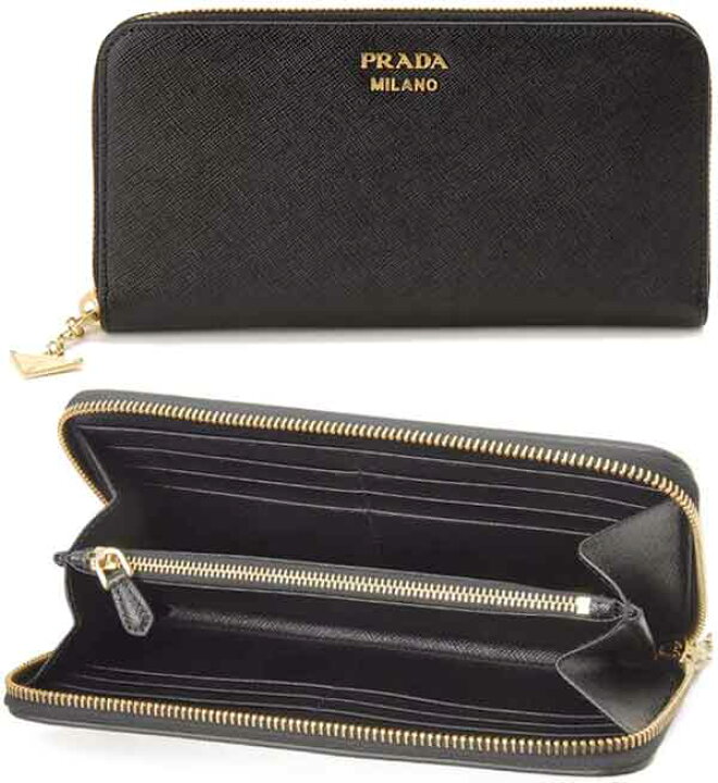 楽天市場】プラダ PRADA小銭入れ付きラウンドファスナー長財布ミラノ  