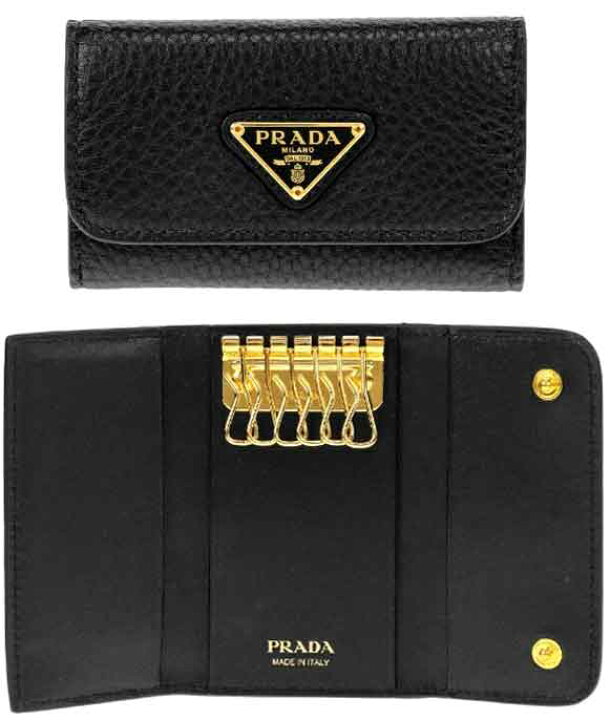 楽天市場】PRADA プラダ 6連キーケース三角ロゴプレート 型押し 
