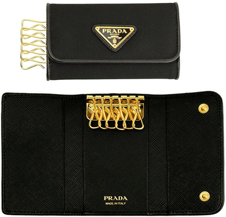 楽天市場】PRADA プラダ 6連キーケース三角ロゴプレート 型押し 