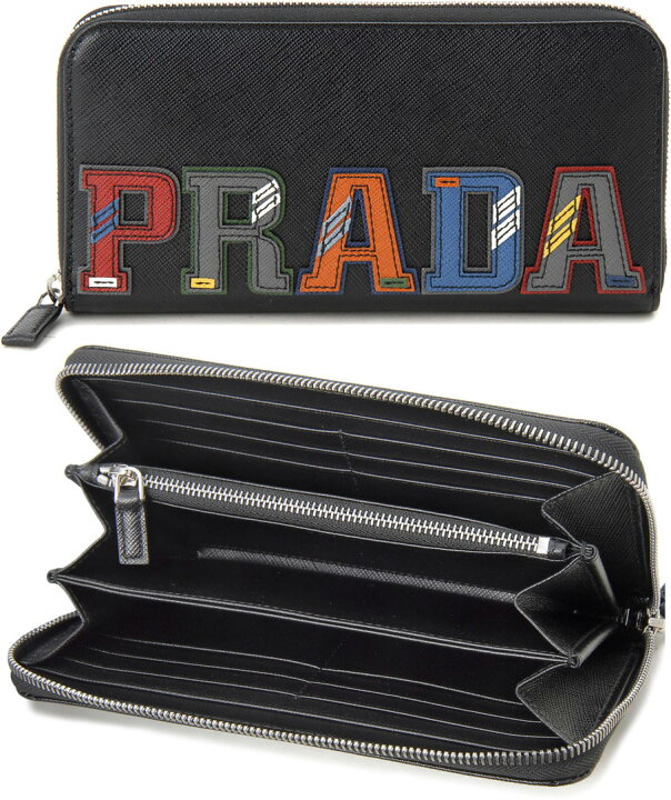 楽天市場】PRADA プラダ小銭入れ付きラウンドファスナー長財布マルチ 