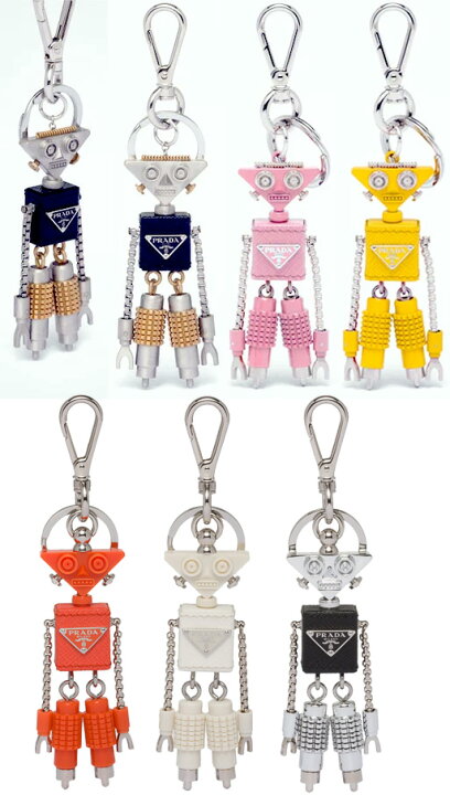 楽天市場】PRADA プラダ キーホルダーエナメルメタルトライアングル  