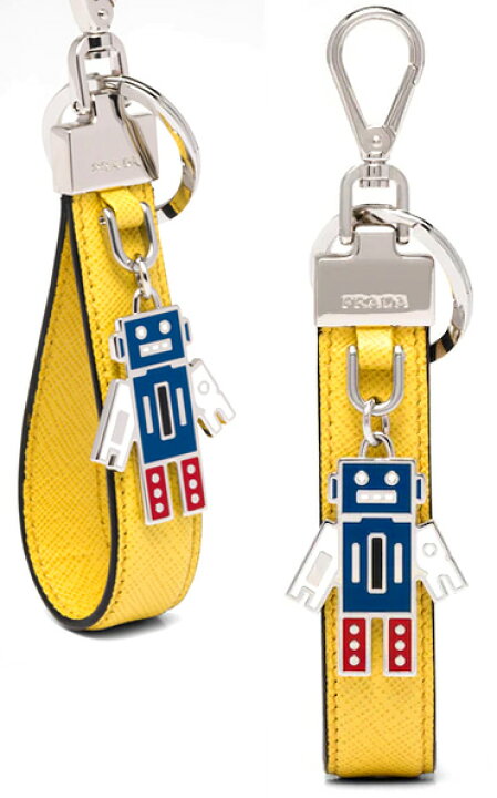 楽天市場】PRADA プラダ ロゴ刻印キーリング＆カラビナフックホルダー 