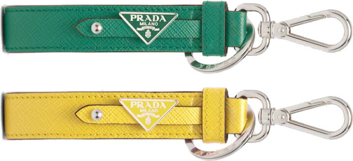 楽天市場】PRADA プラダ キーリング キーホルダーサフィアノレザー三角  