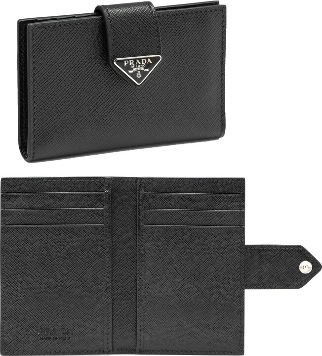 楽天市場】PRADA プラダ 三角ロゴプレート二つ折りクレジットカード  