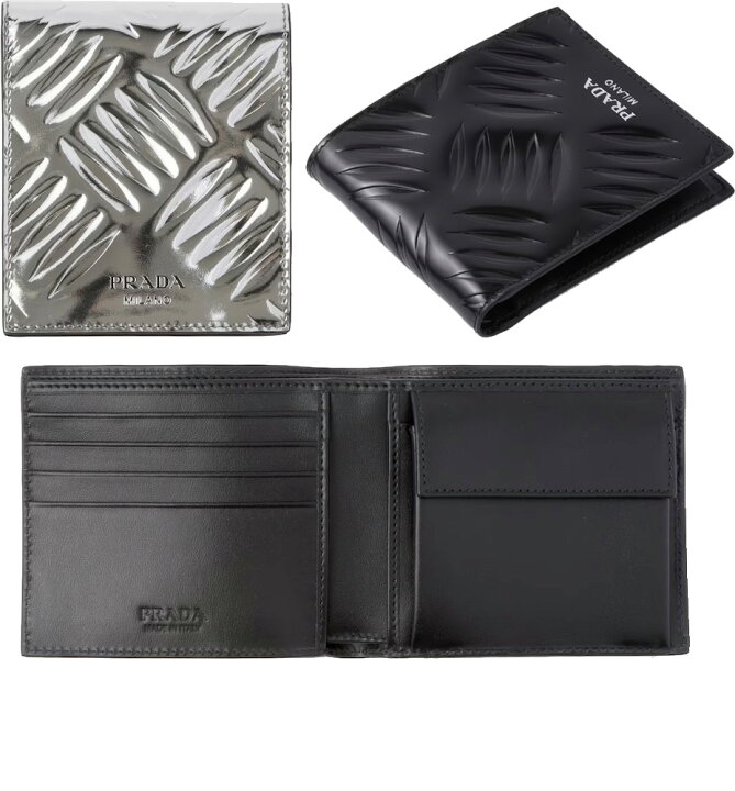 楽天市場】PRADA プラダメンズ 小銭入れ付き2つ折り財布ホット  