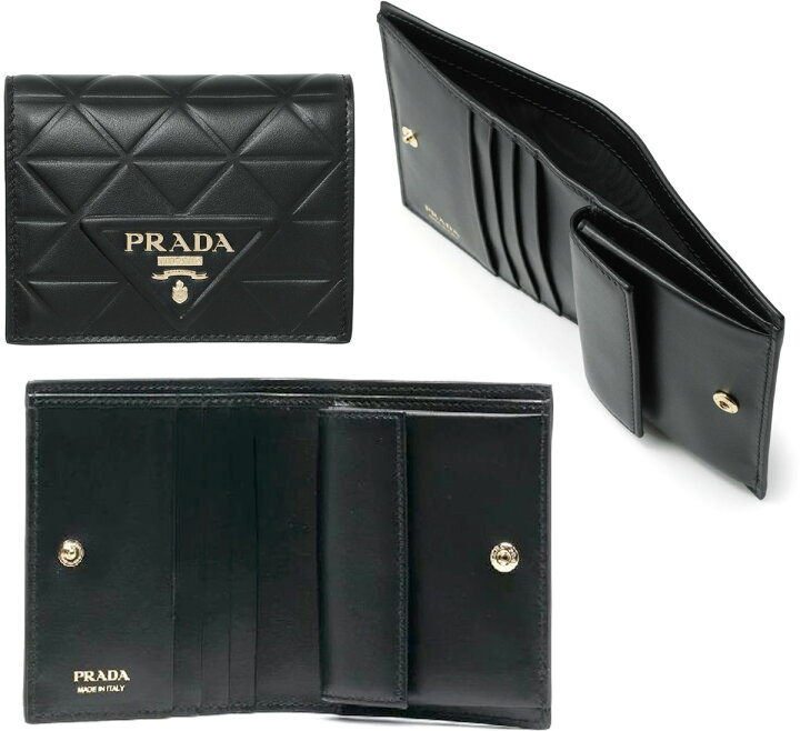 楽天市場】PRADA プラダ レディース小銭入れ付き二つ折り財布エンボス 