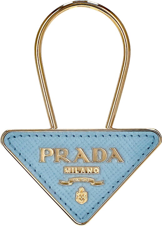 楽天市場】PRADA プラダ 三角ロゴプレートキーリング型押しレザー 