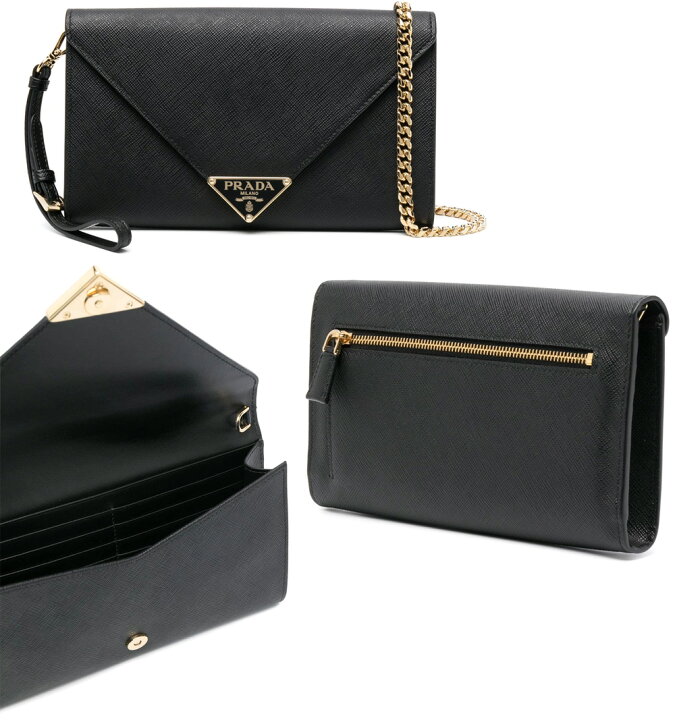 楽天市場】PRADA プラダ レディース小銭入れ付き二つ折り長財布取外  