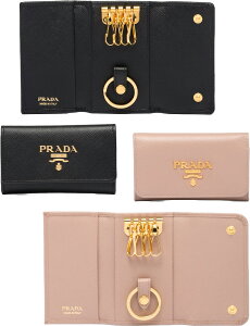 PRADA �v���_ ���f�B�[�X �����Y�L�[�����O�t��4�A�L�[�P�[�X�L�[�z���_�[ �u���b�N �s���N�x�[�W�� �N���X�n�b�`�T�t�B�A�[�m���U�[NEROF0002BKF0236PKBE