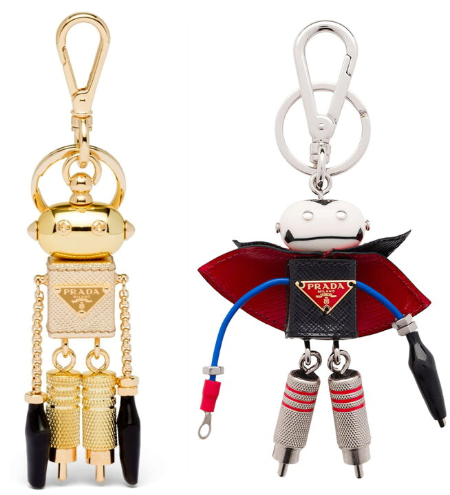 楽天市場】PRADA プラダ キーホルダーロゴ刻印カラビナフック 