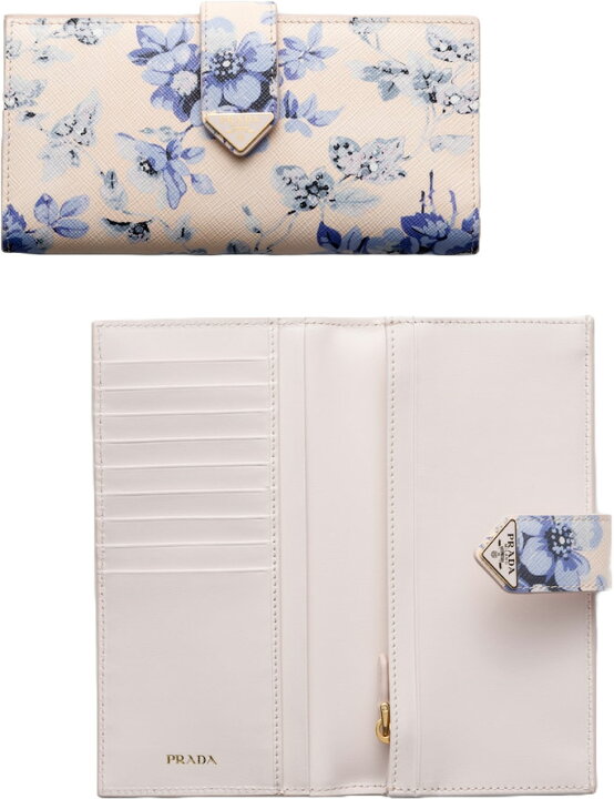 楽天市場】PRADA プラダ レディース小銭入れ付き二つ折り長財布三角  
