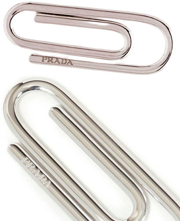 楽天市場】PRADA プラダ メンズ ロゴ刻印マネークリップ 札ばさみ  