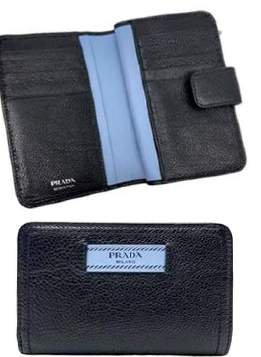楽天市場】プラダ PRADA レディース小銭入れ付き2つ折り長財布  