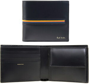Paul Smith YKt܍z}`J[XgCvCubN X[XJ[tU[Z^[C 2܂zMEN'S WALLET BILLFOLD COINCALF LEATHER79BK