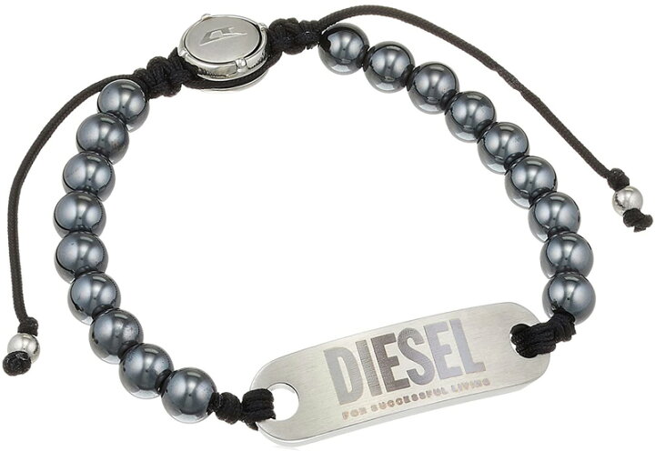 楽天市場】DIESEL ディーゼル メタルブレスレットガンメタグレー 