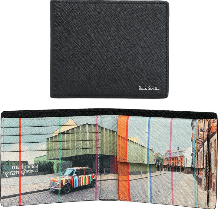 楽天市場】Paul Smith ポールスミス メンズ小銭入れ付き二つ折り財布 