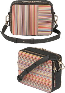 Paul Smith �|�[���X�~�X �����Y ���f�B�[�X�΂ߊ|��2WAY�~�j�V�����_�[�o�b�O�V�O�l�`���[�X�g���C�v�p�b�`���[�NW�t�@�X�i�[���b�Z���W���[�o�b�O���������S �c���}���`�J���[�X�g���C�v��