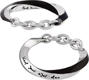 Paul Smith �|�[���X�~�X �w�� �����Y�c�C�X�g���S����V���o�[�����O�V���o�[ �����u���b�N���H�P�胁�^�������N�`�F�[�� RING SILVER RING ��17�� ��21���a������L�O���ȂǓ��ʂȓ��ɑ���v���[