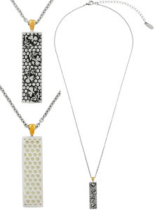 Paul Smith �|�[���X�~�X �����Y ���f�B�[�X���o�[�V�u���A�[�g���[�N�f�U�C���o�[�v���[�g�g�b�v�y���_���g�l�b�N���X���̃t�����[�͗l �V���o�[ 3D�Ԋ􉽊w�I�n�j�J���p�^�[�� �S�[���h�A