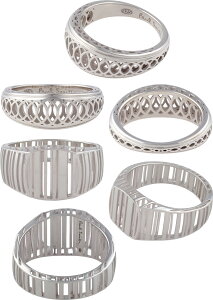 Paul Smith |[X~X wփY S󗧑3DVo[O OCrOS Vo[925 17 21@׃T[Np^[fUC }`XgCvPATTERN CIRCLE STRIPE LINE SILVER RIN